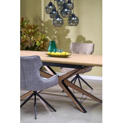 'JAMES Extendable Table, Natural / Black' 'JAMES Extendable Table, Natural / Black'
