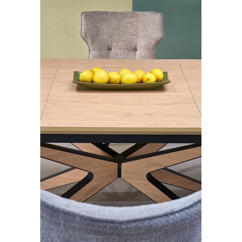 'JAMES Extendable Table, Natural / Black' 'JAMES Extendable Table, Natural / Black'