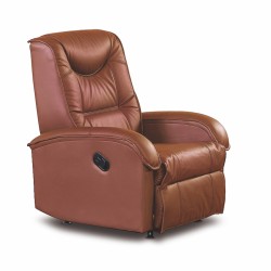'JEFF Brown Faux Leather Armchair'