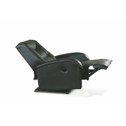 'JEFF Black Faux Leather Armchair'