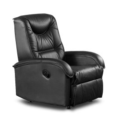 'JEFF Black Faux Leather Armchair' 'JEFF Black Faux Leather Armchair'