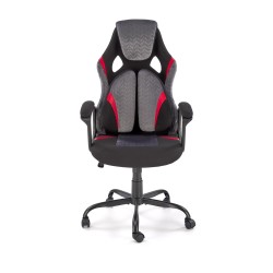 JENSEN fotel gabinetowy, czarny - popielaty - czerwony JENSEN fotel gabinetowy, czarny - popielaty - czerwony