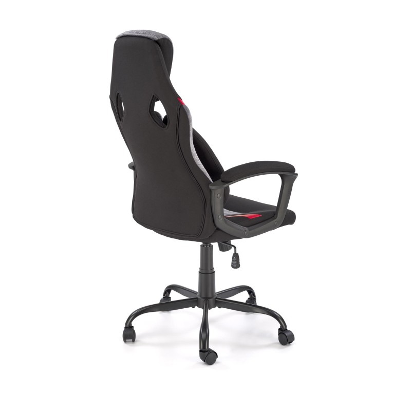 JENSEN fotel gabinetowy, czarny - popielaty - czerwony JENSEN fotel gabinetowy, czarny - popielaty - czerwony