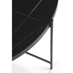 'JULIETA Set of 2 Benches, Black Marble / Black' 'JULIETA Set of 2 Benches, Black Marble / Black'