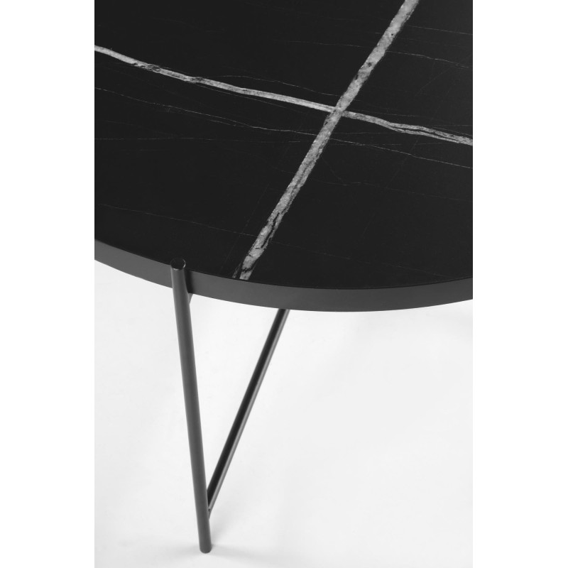 'JULIETA Set of 2 Benches, Black Marble / Black' 'JULIETA Set of 2 Benches, Black Marble / Black'