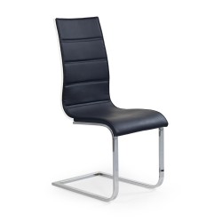'K104 Black/White Faux Leather Chair'