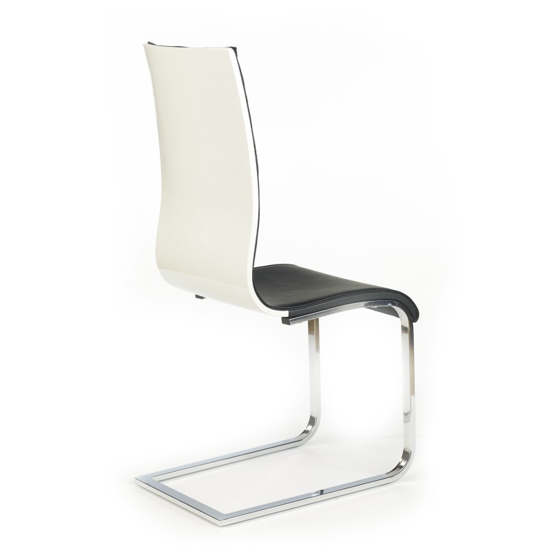 'K104 Black/White Faux Leather Chair' 'K104 Black/White Faux Leather Chair'