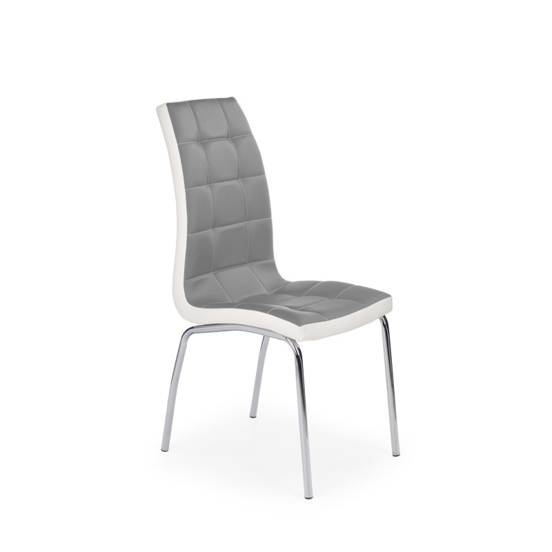 'K186 Ash Grey - White Chair'