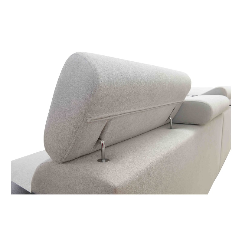 Prestige XI Mini corner sofa with sleeping function and USB port - Soft to the touch, Freya 210.02 + Tauro 8202