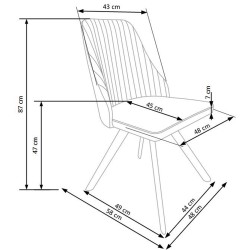'K206 White / Black Chair' 'K206 White / Black Chair'
