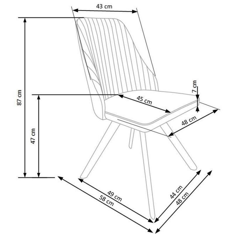 'K206 White / Black Chair' 'K206 White / Black Chair'