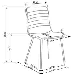 K251 krzesło popiel (1p 4szt) K251 krzesło popiel (1p 4szt)