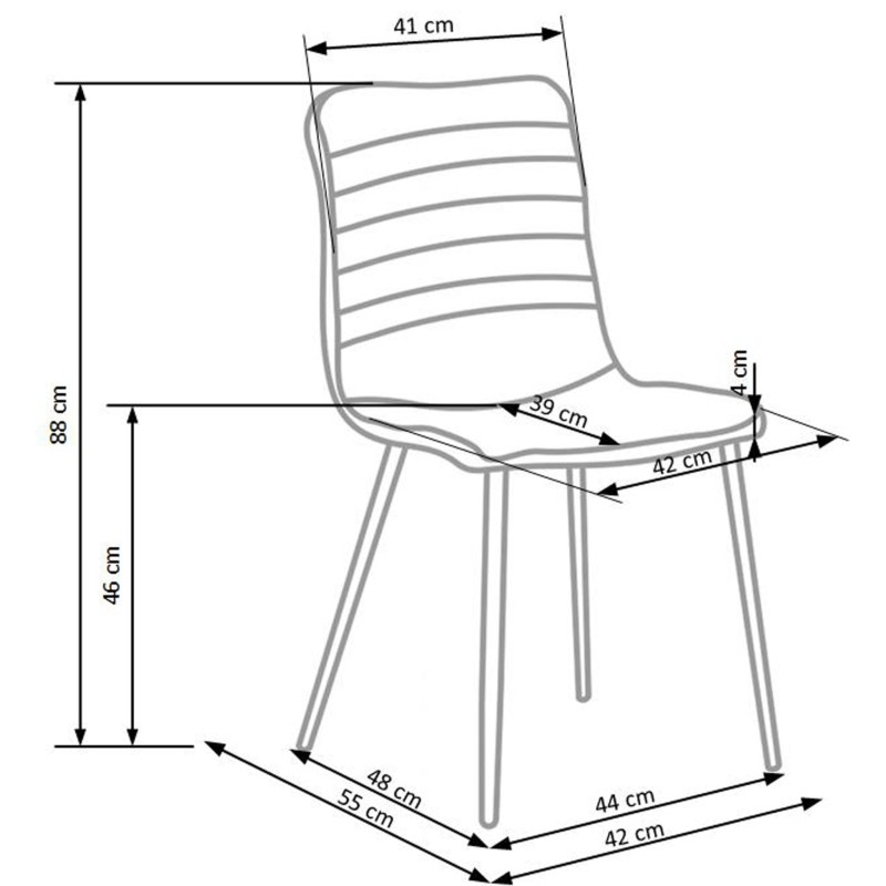 K251 krzesło popiel (1p 4szt) K251 krzesło popiel (1p 4szt)