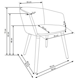 K266 krzesło ciemny popiel (1p 1szt) K266 krzesło ciemny popiel (1p 1szt)