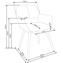 K283 krzesło niebieskie (1p 2szt) K283 krzesło niebieskie (1p 2szt)