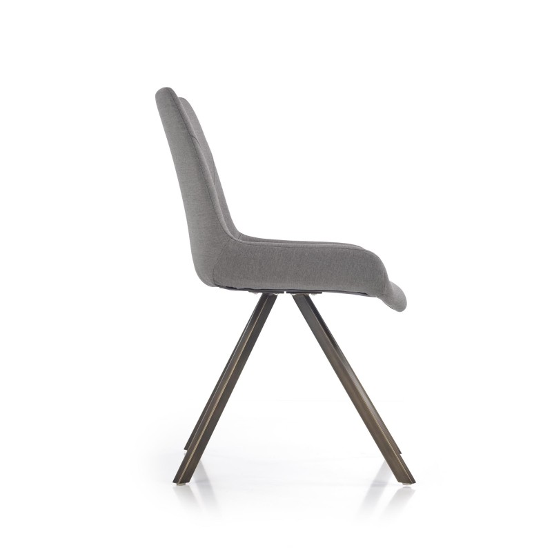 'K290 Ash Grey / Antique Gold Chair' 'K290 Ash Grey / Antique Gold Chair'
