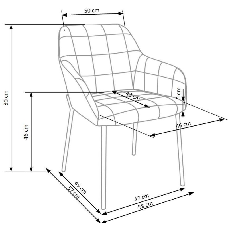 'K305 Black / Dark Green Chair' 'K305 Black / Dark Green Chair'