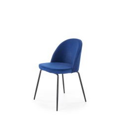 'K314 Chair Legs - Black, Upholstery - Navy Blue'