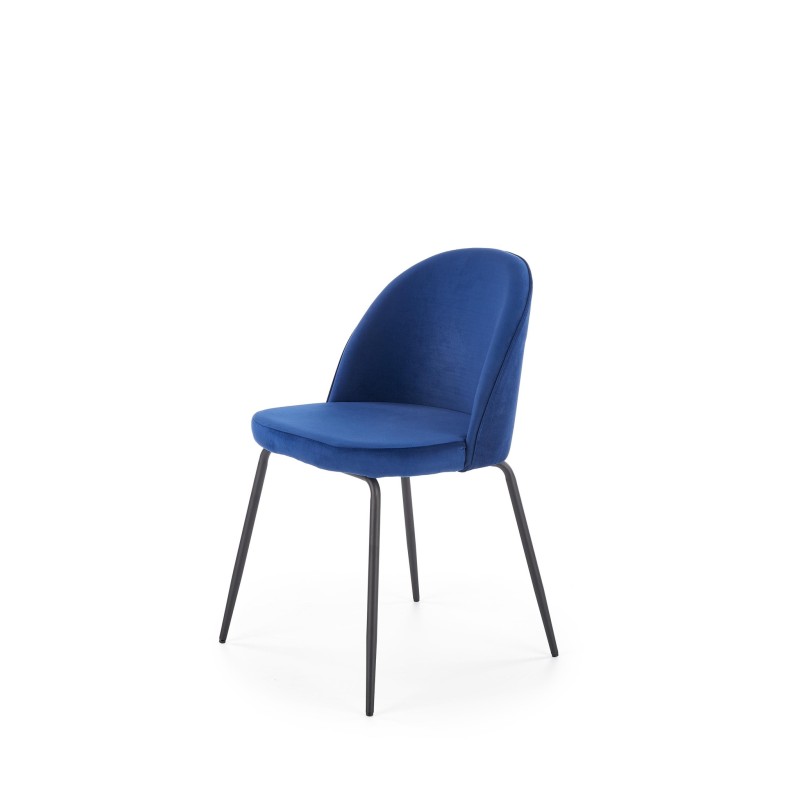 'K314 Chair Legs - Black, Upholstery - Navy Blue'