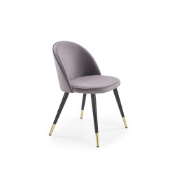 'K315 Chair Legs - Black / Gold, Upholstery - Ash Grey'