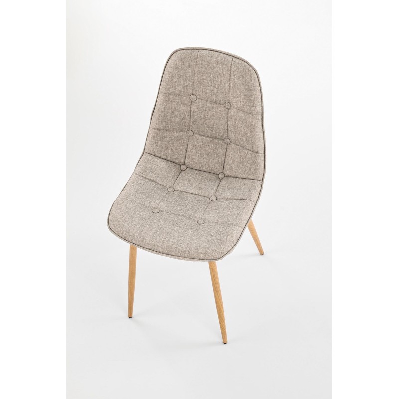 'K316 Upholstered Chair - Beige, Legs - Honey Oak' 'K316 Upholstered Chair - Beige, Legs - Honey Oak'