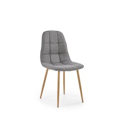 'K316 Upholstered Chair - Ash Grey, Legs - Honey Oak'