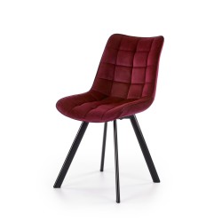 'K332 Chair with Black Legs and Burgundy Seat'