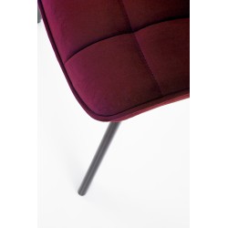 'K332 Chair with Black Legs and Burgundy Seat' 'K332 Chair with Black Legs and Burgundy Seat'