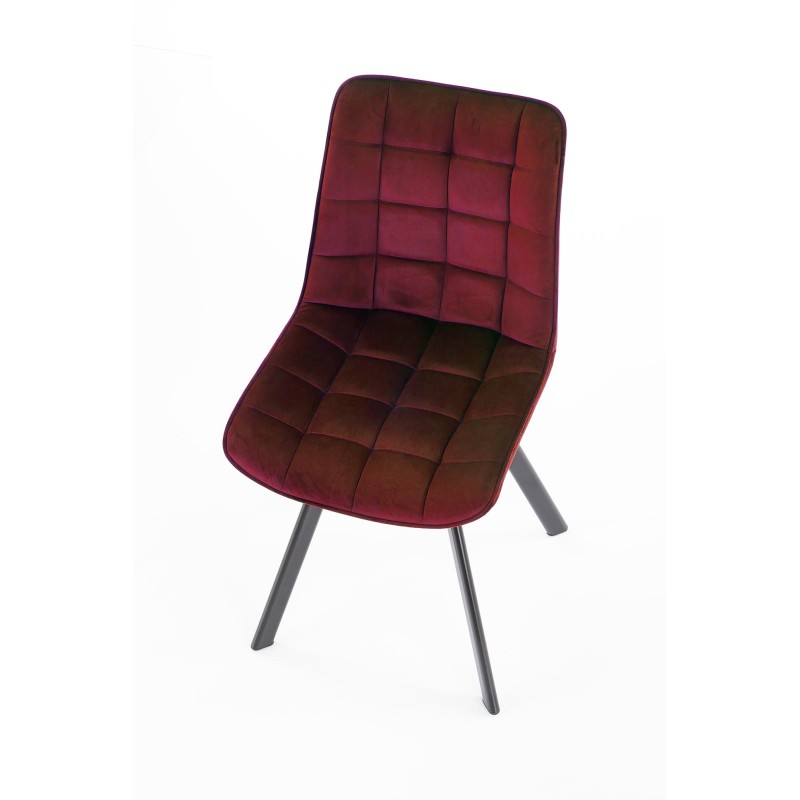 'K332 Chair with Black Legs and Burgundy Seat' 'K332 Chair with Black Legs and Burgundy Seat'