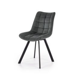 'K332 Chair Legs - Black, Seat - Dark Ash'