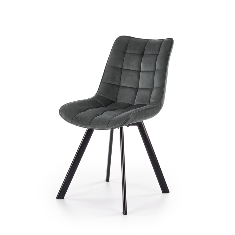 'K332 Chair Legs - Black, Seat - Dark Ash'