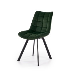 'K332 Chair Legs - Black, Seat - Dark Green'