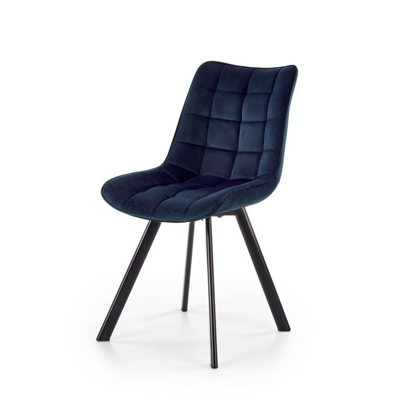 'K332 Chair Legs - Black, Seat - Navy'