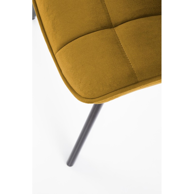 'K332 Chair Legs - Black, Seat - Mustard' 'K332 Chair Legs - Black, Seat - Mustard'
