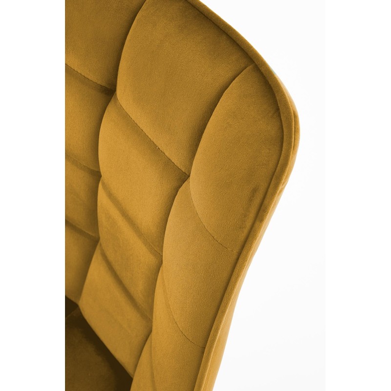 'K332 Chair Legs - Black, Seat - Mustard' 'K332 Chair Legs - Black, Seat - Mustard'