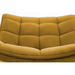 'K332 Chair Legs - Black, Seat - Mustard' 'K332 Chair Legs - Black, Seat - Mustard'