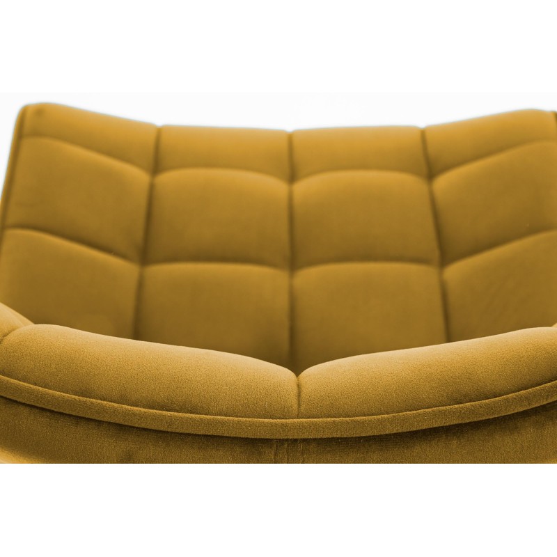 'K332 Chair Legs - Black, Seat - Mustard' 'K332 Chair Legs - Black, Seat - Mustard'