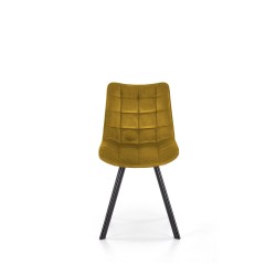 'K332 Chair Legs - Black, Seat - Mustard' 'K332 Chair Legs - Black, Seat - Mustard'
