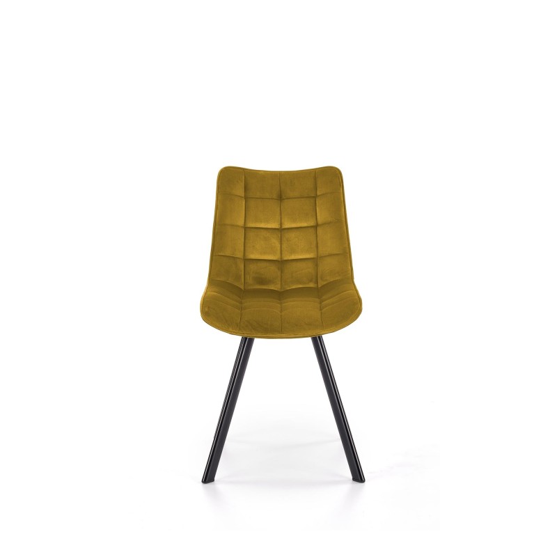 'K332 Chair Legs - Black, Seat - Mustard' 'K332 Chair Legs - Black, Seat - Mustard'