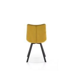 'K332 Chair Legs - Black, Seat - Mustard' 'K332 Chair Legs - Black, Seat - Mustard'