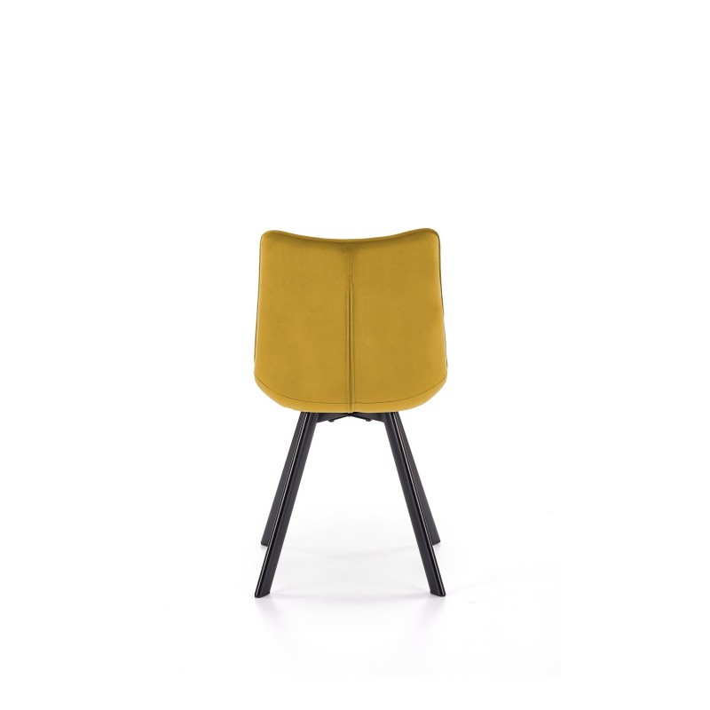 'K332 Chair Legs - Black, Seat - Mustard' 'K332 Chair Legs - Black, Seat - Mustard'