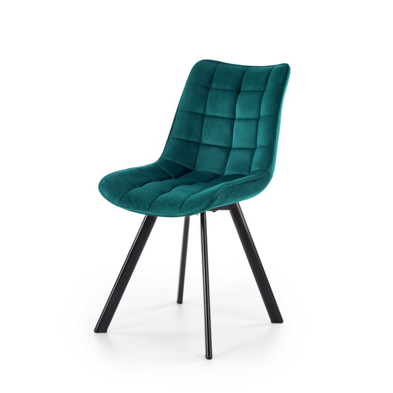 'K332 Chair Legs - Black, Seat - Turquoise'