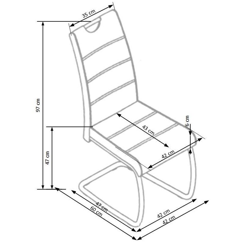 'K349 Ash Grey Chair' 'K349 Ash Grey Chair'