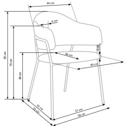 'K359 Ash Grey Chair' 'K359 Ash Grey Chair'