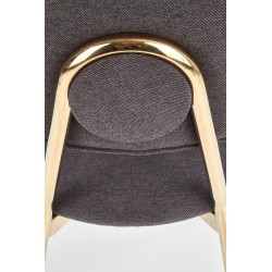 'K362 Chair, Upholstery - Dark Ash, Legs - Gold' 'K362 Chair, Upholstery - Dark Ash, Legs - Gold'