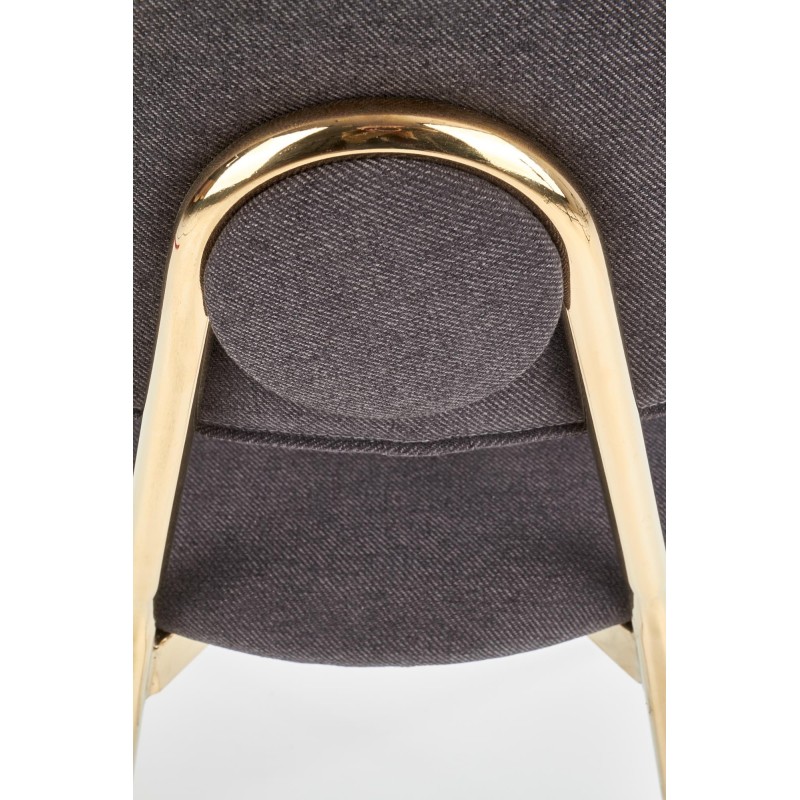 'K362 Chair, Upholstery - Dark Ash, Legs - Gold' 'K362 Chair, Upholstery - Dark Ash, Legs - Gold'