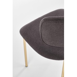 'K362 Chair, Upholstery - Dark Ash, Legs - Gold' 'K362 Chair, Upholstery - Dark Ash, Legs - Gold'