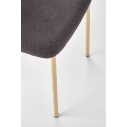 'K362 Chair, Upholstery - Dark Ash, Legs - Gold' 'K362 Chair, Upholstery - Dark Ash, Legs - Gold'
