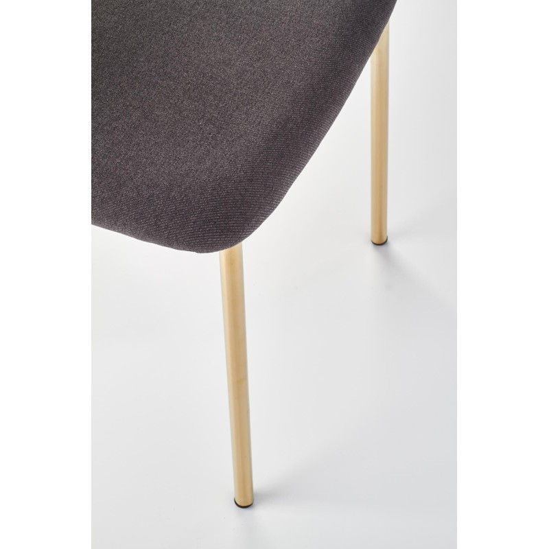'K362 Chair, Upholstery - Dark Ash, Legs - Gold' 'K362 Chair, Upholstery - Dark Ash, Legs - Gold'