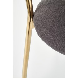 'K362 Chair, Upholstery - Dark Ash, Legs - Gold' 'K362 Chair, Upholstery - Dark Ash, Legs - Gold'